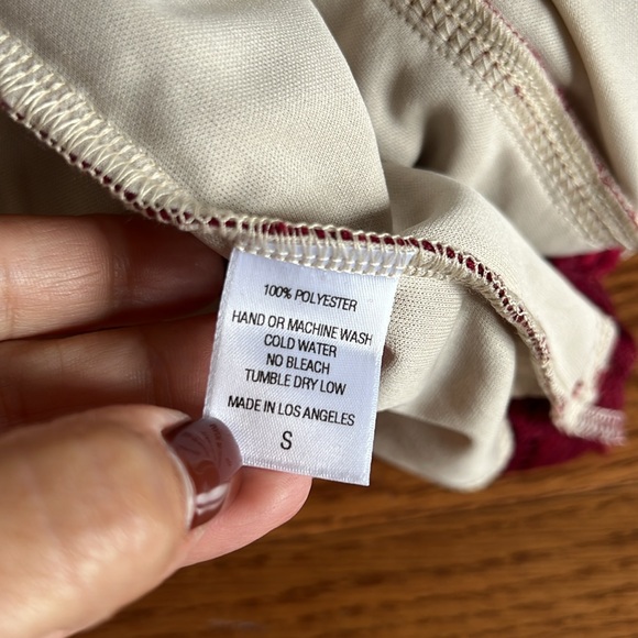 Lucy in the Sky red lace small mini dress with adjustable straps shorter front - Picture 7 of 7